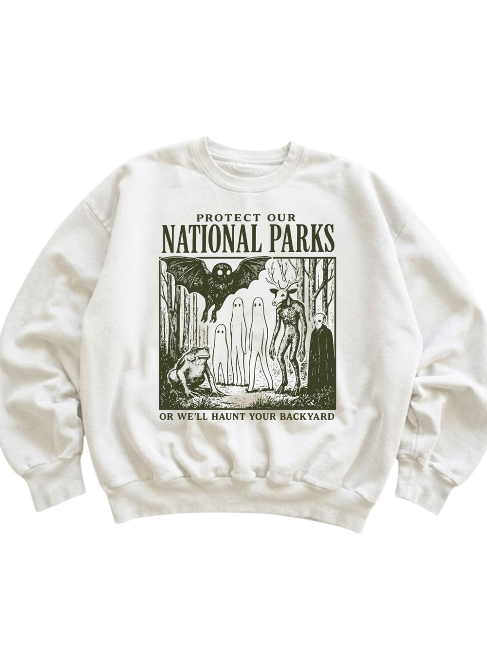Gildan Protect Our National Parks Graphic Sweatshirt - White